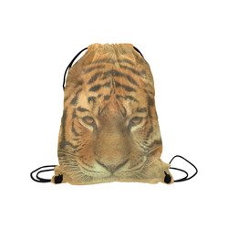 Tiger In The Moon Medium Drawstring Bag Model 1604 (Twin Sides) 13.8"(W) * 18.1"(H)