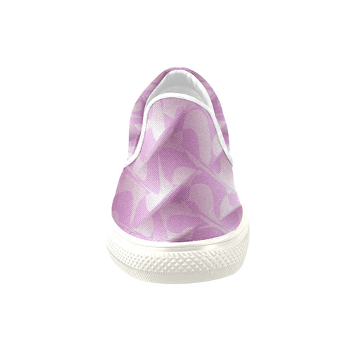 Subtle Light Purple Cubik - Jera Nour Women's Unusual Slip-on Canvas Shoes (Model 019)