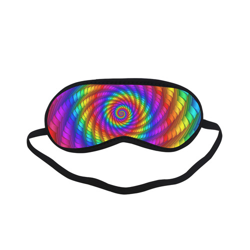 Psychedelic Rainbow Spiral Sleeping Mask