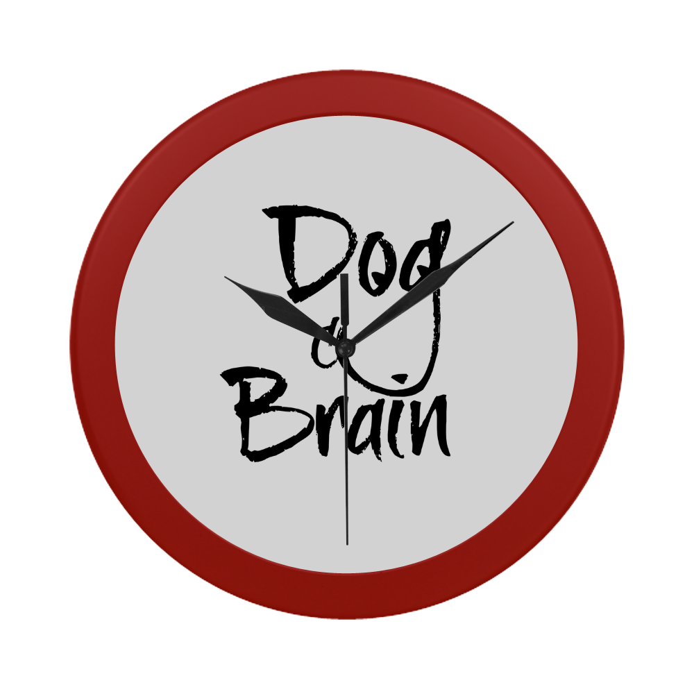 Dog Brain Circular Plastic Wall clock