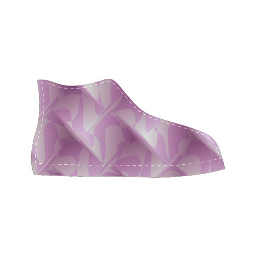Subtle Light Purple Cubik - Jera Nour Women's Classic High Top Canvas Shoes (Model 017)
