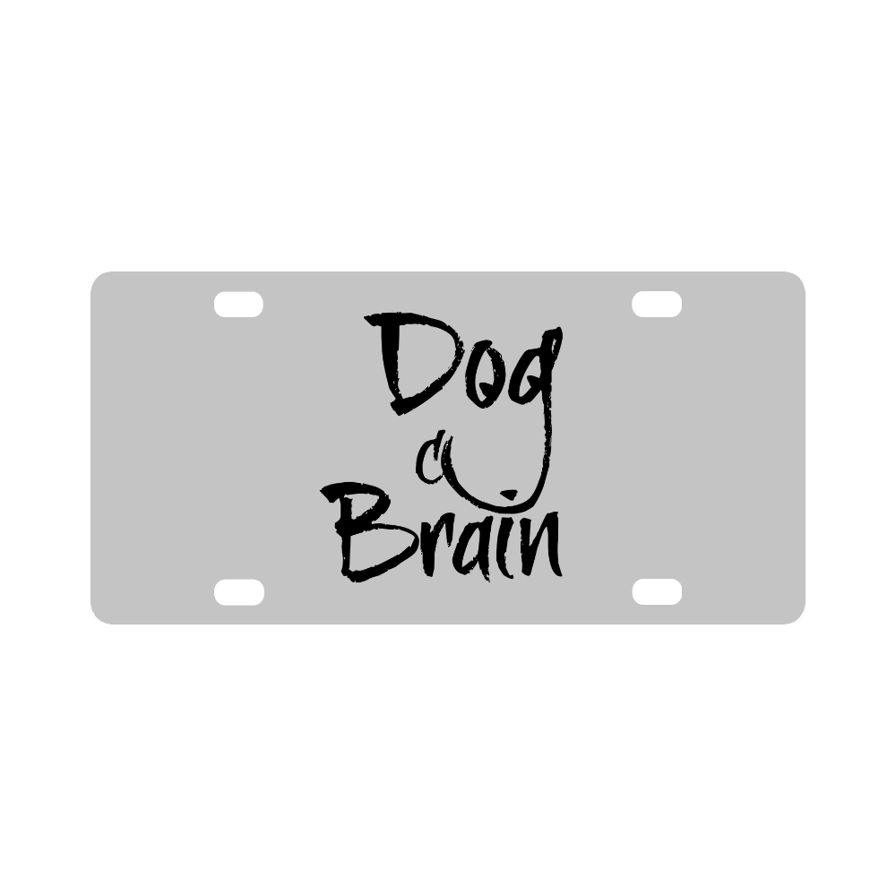 Dog Brain Classic License Plate