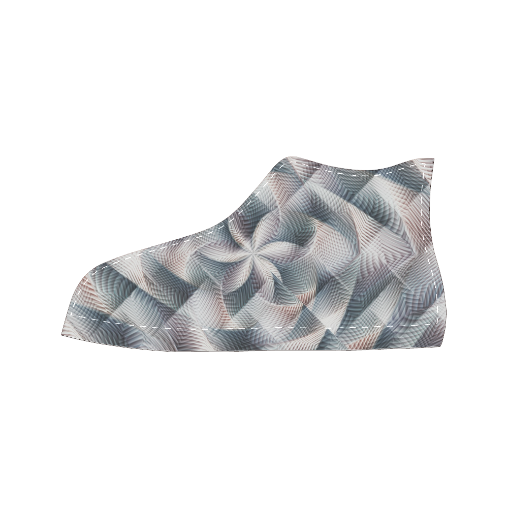 Metallic Petals - Jera Nour Women's Classic High Top Canvas Shoes (Model 017)
