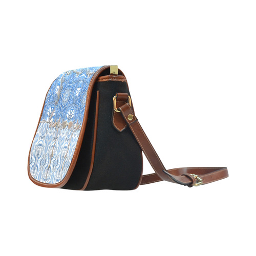 blue travel Saddle Bag/Small (Model 1649)(Flap Customization)