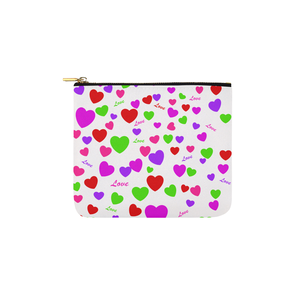Love And Hearts Carry-All Pouch 6''x5''