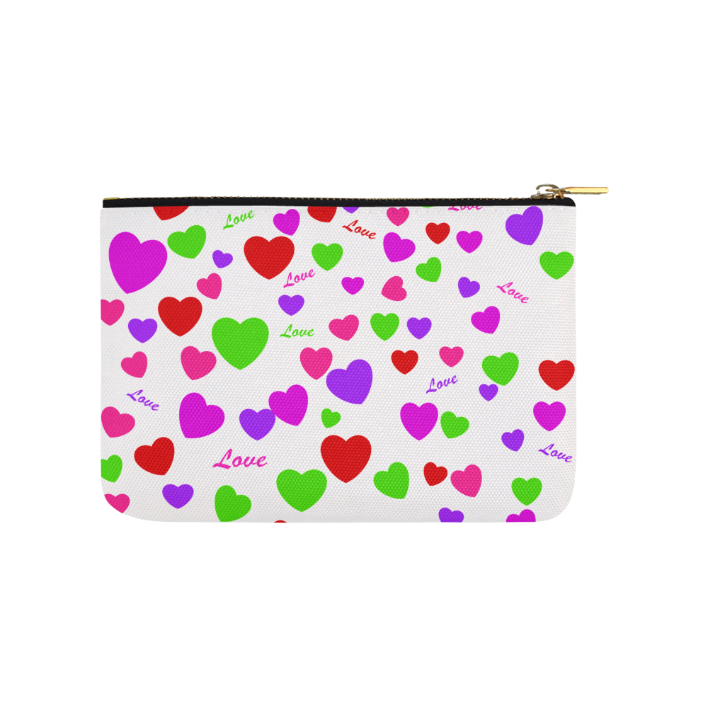Love And Hearts Carry-All Pouch 9.5''x6''