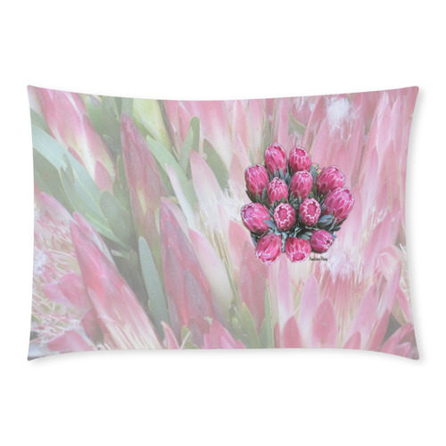 pink ice protea Custom Rectangle Pillow Case 20x30 (One Side)