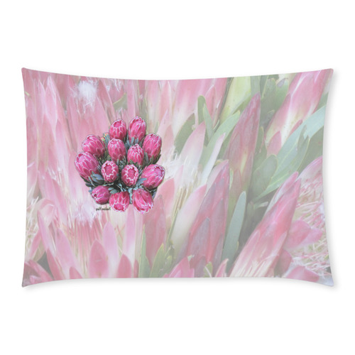 pink ice protea L Custom Rectangle Pillow Case 20x30 (One Side)