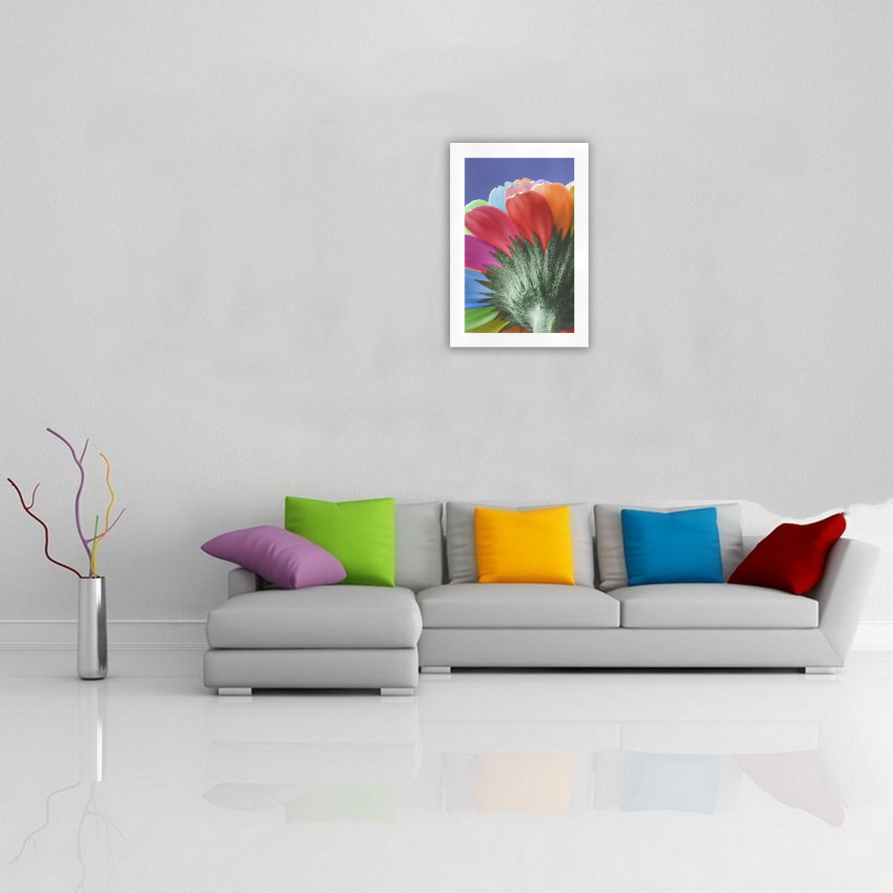 Rainbow Petals Gerbera Flower Art Print 19‘’x28‘’