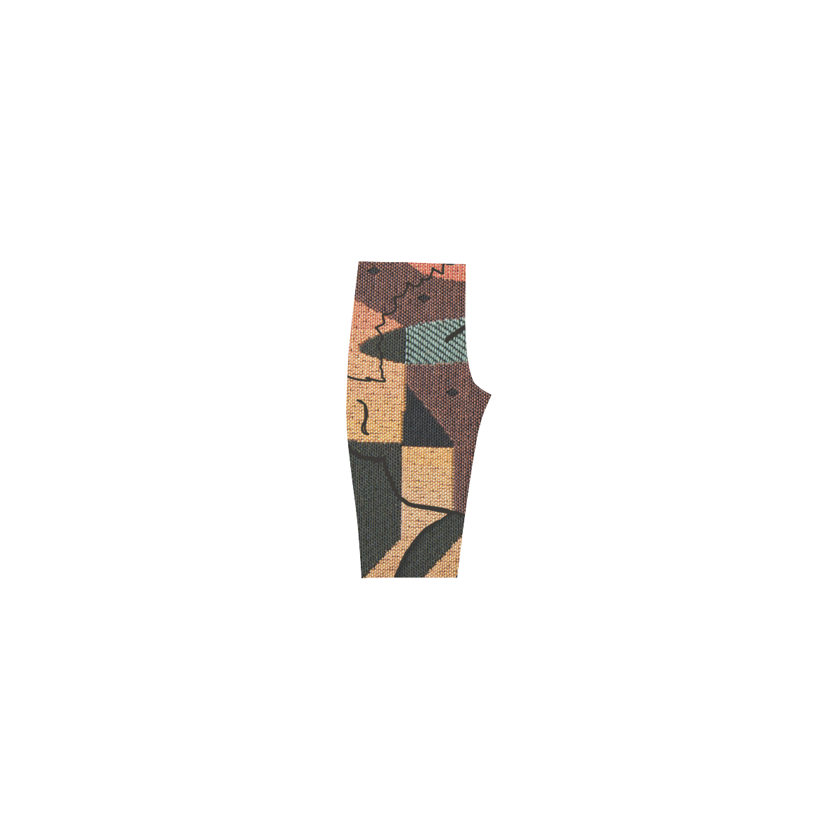 african tapestry Hestia Cropped Leggings (Model L03)