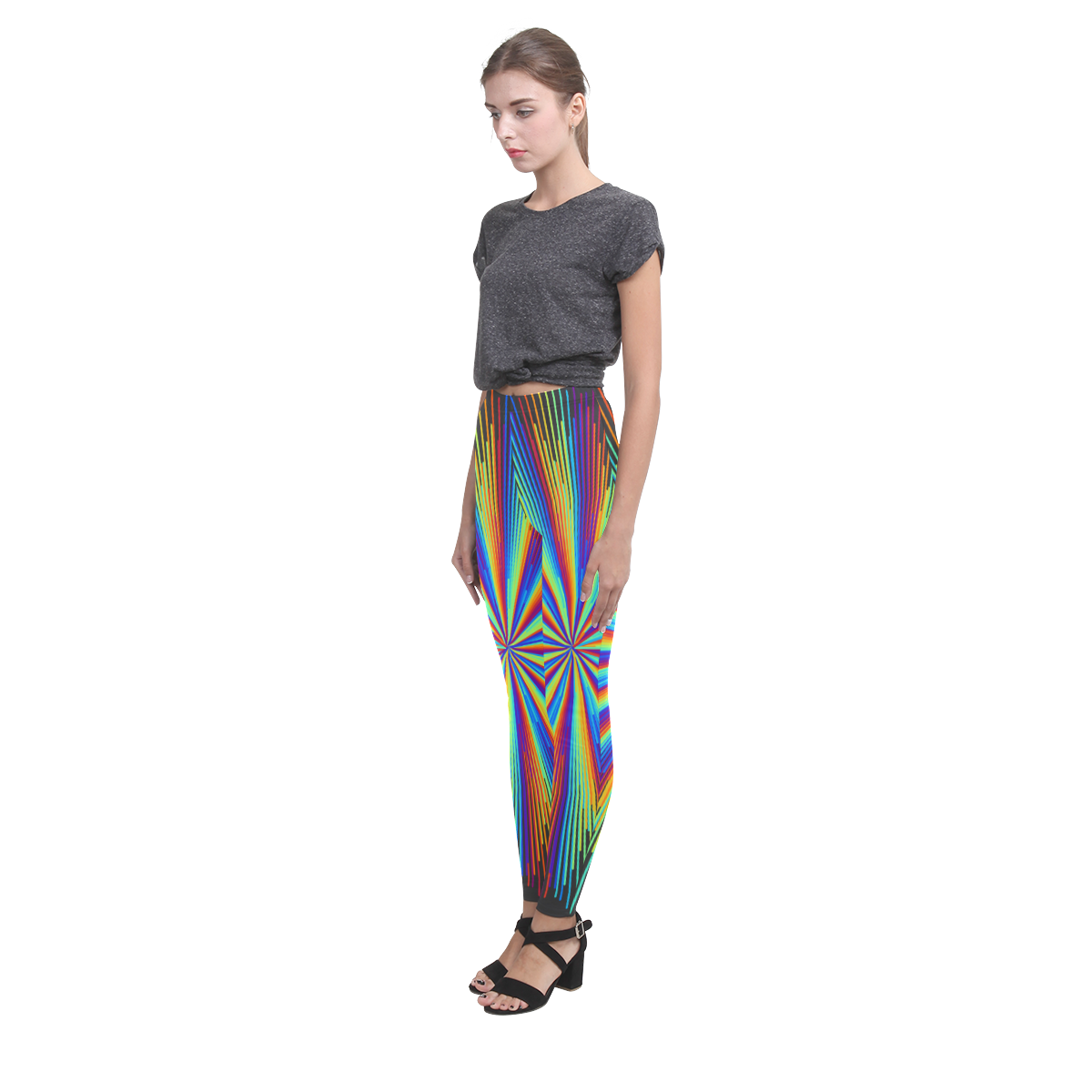 Rainbow Rays Cassandra Women's Leggings (Model L01)