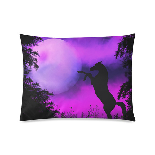 Horse with purple sky Custom Picture Pillow Case 20"x26" (one side)