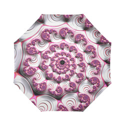 Pink Candy Divinity Fudge Fractal Art Auto-Foldable Umbrella (Model U04)