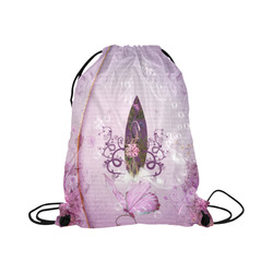 Sport, surfing in purple colors Large Drawstring Bag Model 1604 (Twin Sides)  16.5"(W) * 19.3"(H)