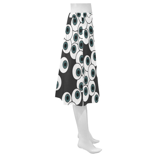 Eyeballs - Eyeing You Up! Mnemosyne Women's Crepe Skirt (Model D16)