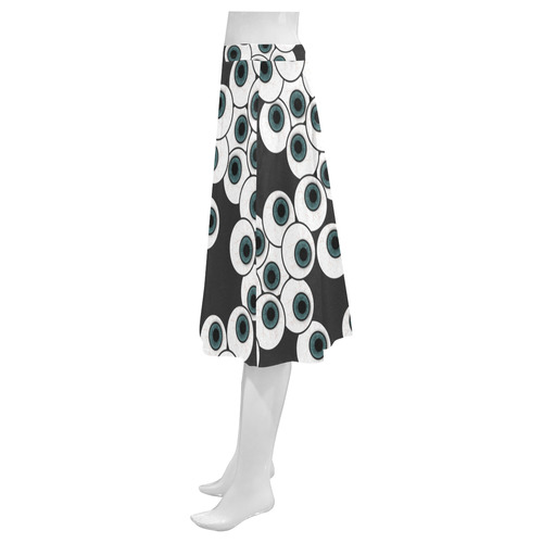 Eyeballs - Eyeing You Up! Mnemosyne Women's Crepe Skirt (Model D16)