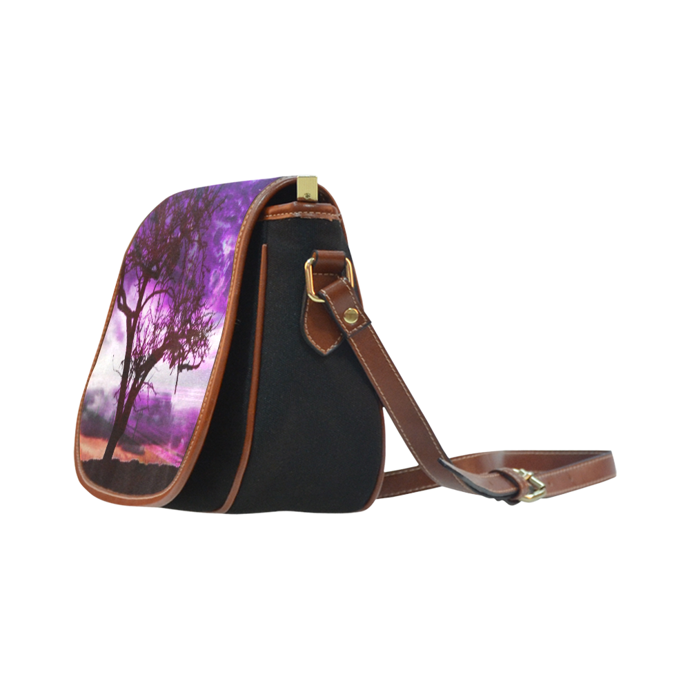sunset - dramatic light Saddle Bag/Small (Model 1649)(Flap Customization)