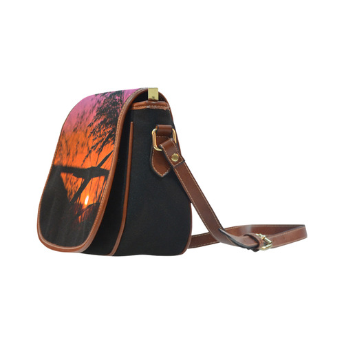fantastic sunset Saddle Bag/Small (Model 1649)(Flap Customization)