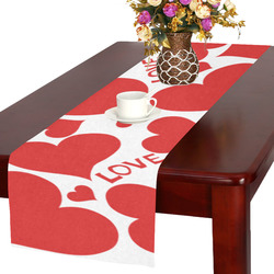 hearts vector Table Runner 16x72 inch