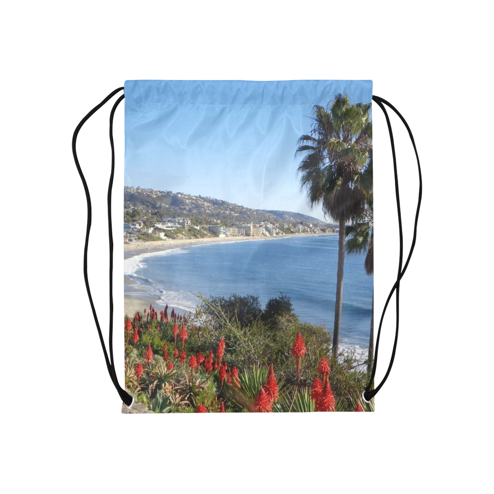 Travel-Laguna Beach Medium Drawstring Bag Model 1604 (Twin Sides) 13.8"(W) * 18.1"(H)