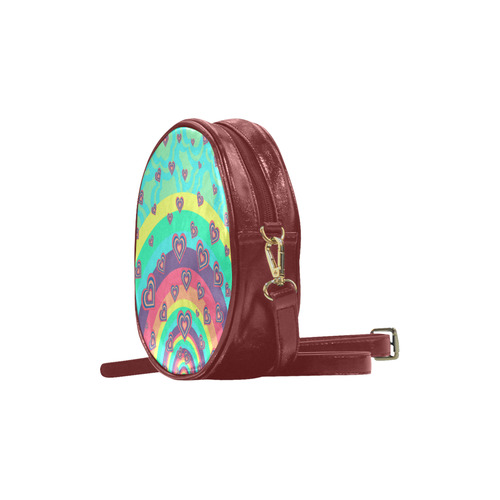 Loving the Rainbow Round Sling Bag (Model 1647)