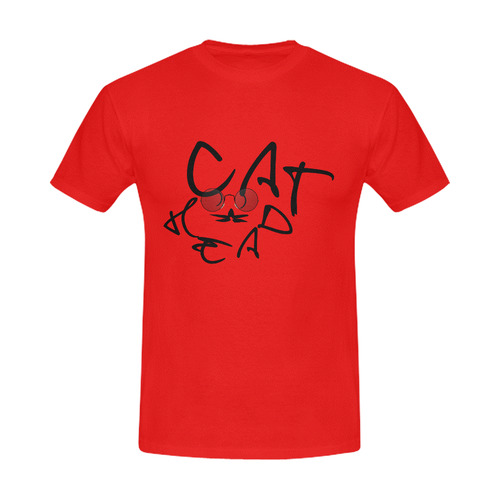 Cat Head Men's Slim Fit T-shirt (Model T13)