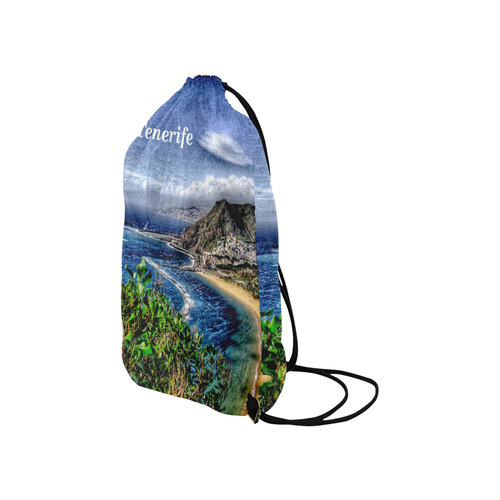 Travel-painted Tenerife Small Drawstring Bag Model 1604 (Twin Sides) 11"(W) * 17.7"(H)