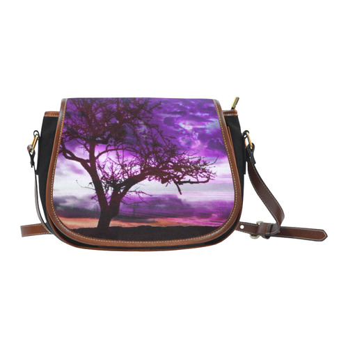 sunset - dramatic light Saddle Bag/Small (Model 1649)(Flap Customization)