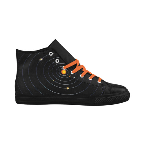 Our Solar System Aquila High Top Microfiber Leather Women's Shoes/Large Size (Model 032)