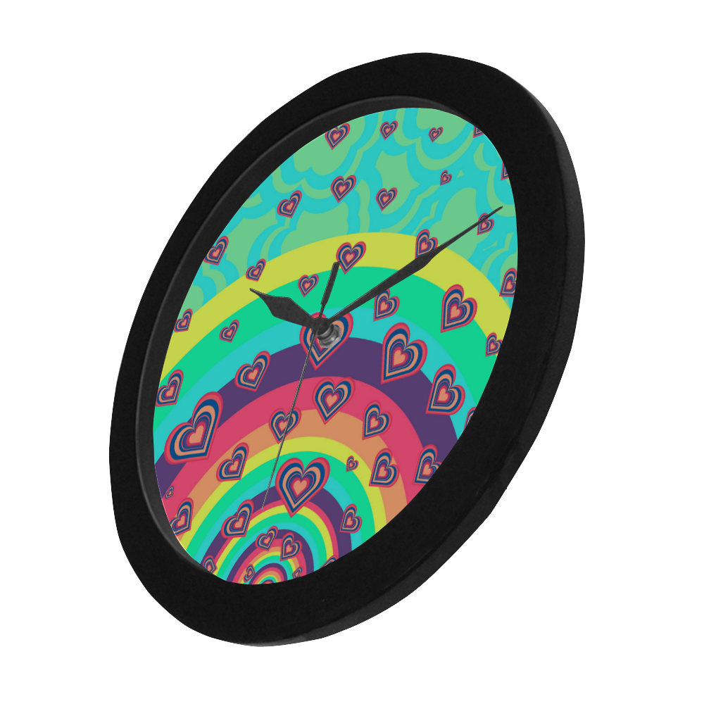 Loving the Rainbow Circular Plastic Wall clock