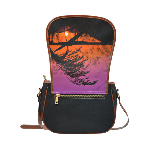 fantastic sunset Saddle Bag/Small (Model 1649)(Flap Customization)
