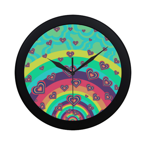 Loving the Rainbow Circular Plastic Wall clock