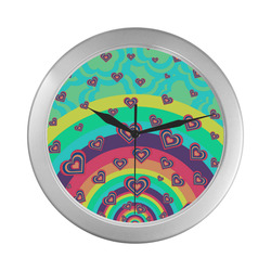 Loving the Rainbow Silver Color Wall Clock