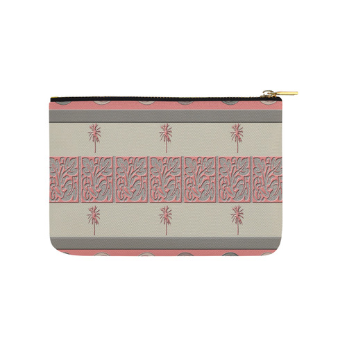 Cheery Coral Pink Carry-All Pouch 9.5''x6''