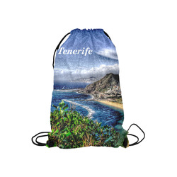 Travel-painted Tenerife Small Drawstring Bag Model 1604 (Twin Sides) 11"(W) * 17.7"(H)