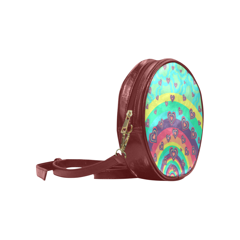 Loving the Rainbow Round Sling Bag (Model 1647)