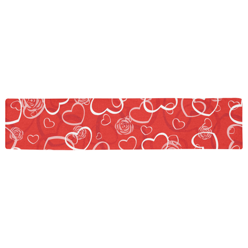 heart background vector Table Runner 16x72 inch | ID: D1250875