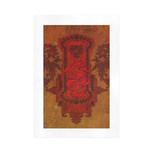 The red chinese dragon Art Print 16‘’x23‘’