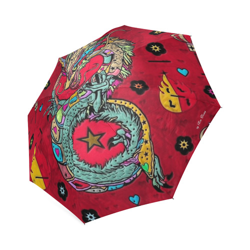 Dragon Popart By Nico Bielow Foldable Umbrella (Model U01)