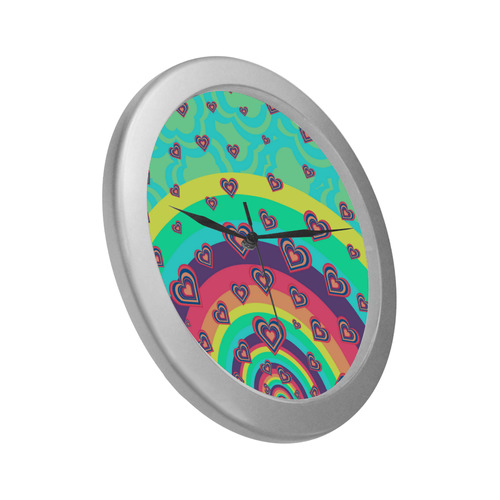 Loving the Rainbow Silver Color Wall Clock