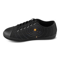 Our Solar System Canvas Shoes for Women/Large Size (Model 016)