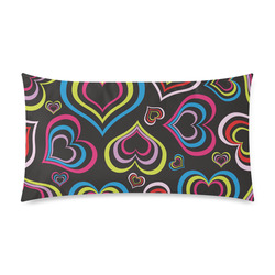 hearts gif Custom Rectangle Pillow Case 20"x36" (one side)