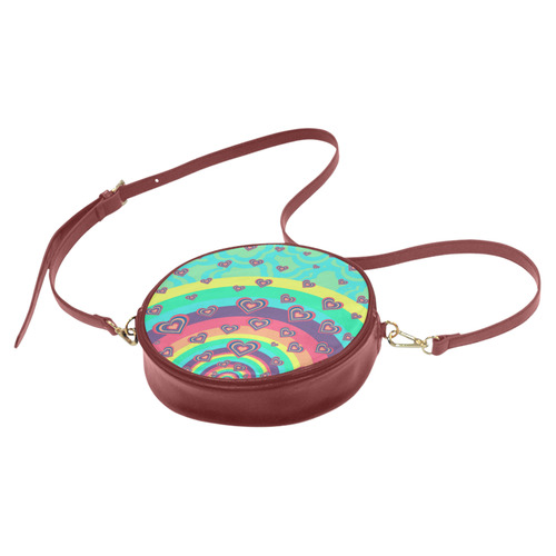 Loving the Rainbow Round Sling Bag (Model 1647)