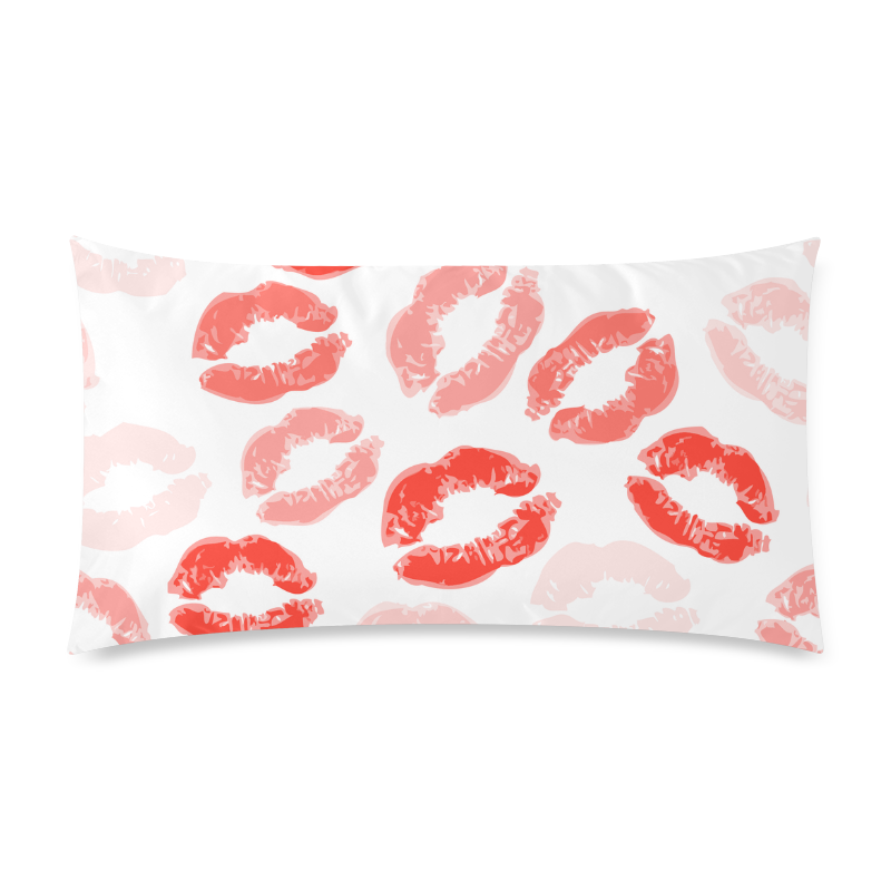lips background Custom Rectangle Pillow Case 20"x36" (one side)
