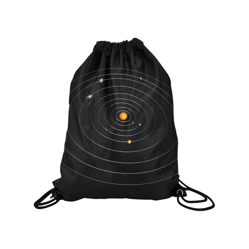 Our Solar System Medium Drawstring Bag Model 1604 (Twin Sides) 13.8"(W) * 18.1"(H)
