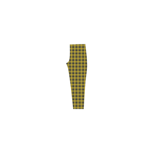 checkered Fabric yellow  black by FeelGood Capri Legging (Model L02)