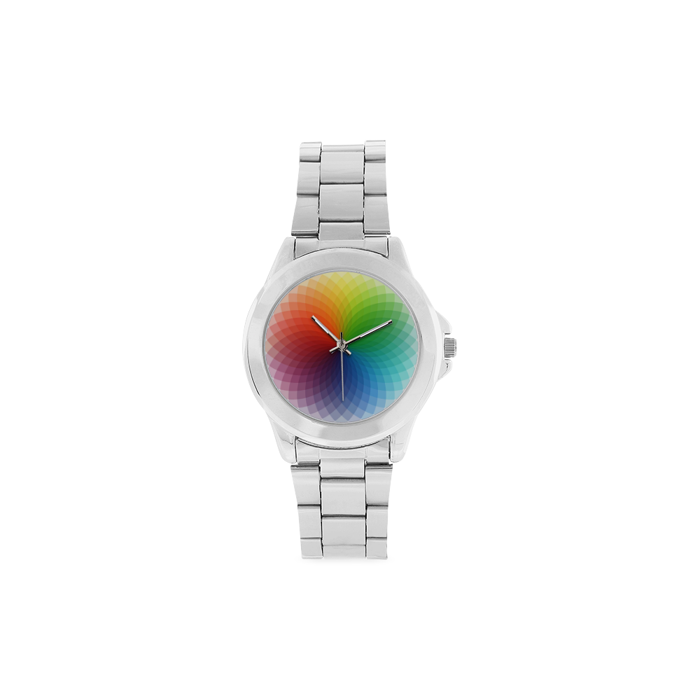 color wheel for artists , art teacher Unisex Stainless Steel Watch(Model 103)