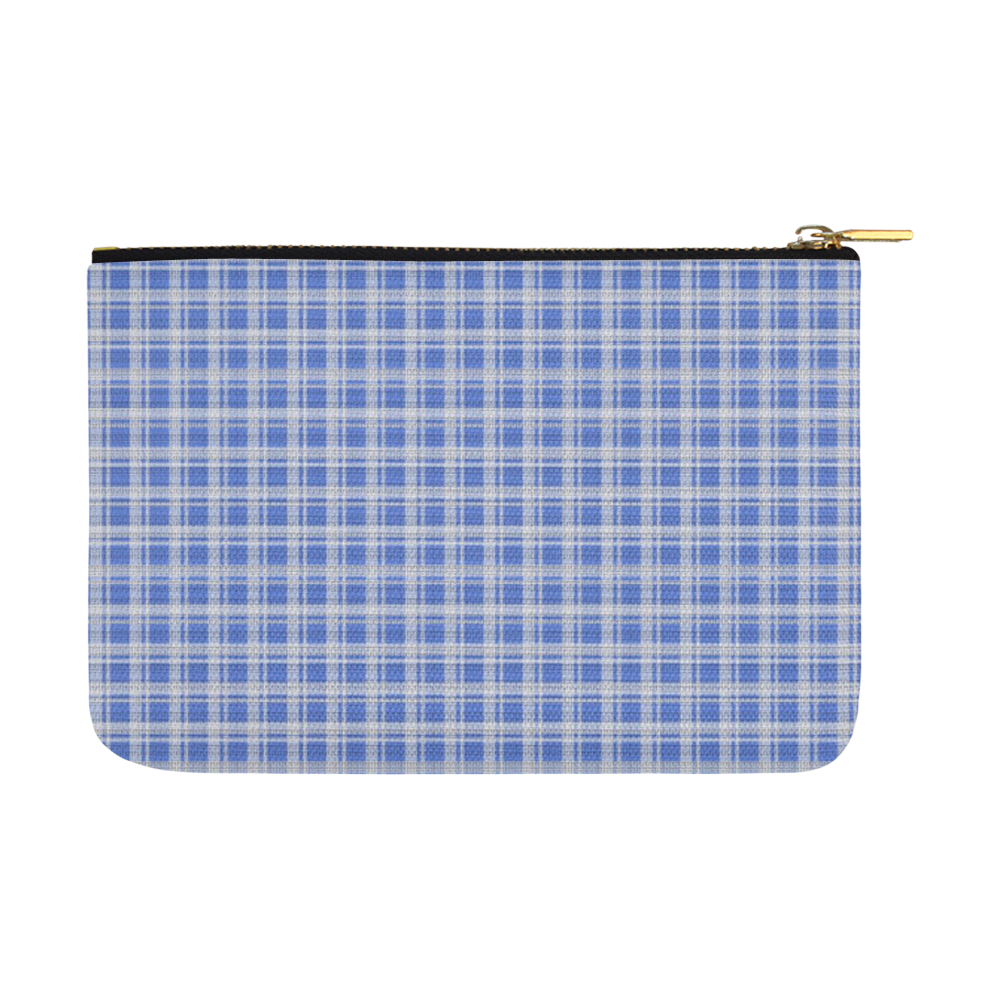 checkered Fabric blue white by FeelGood Carry-All Pouch 12.5''x8.5''