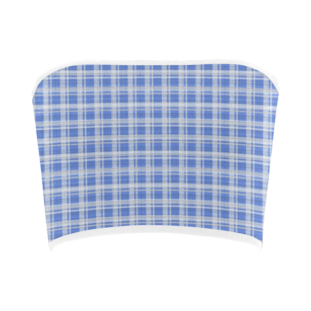 checkered Fabric blue white by FeelGood Bandeau Top