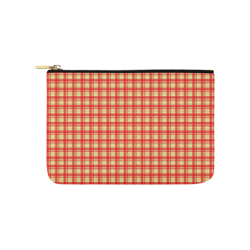 checkered Fabric red by FeelGood Carry-All Pouch 9.5''x6''